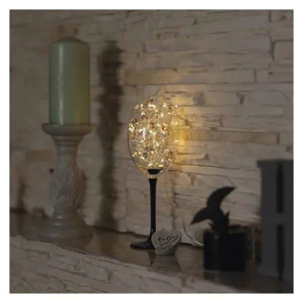 EMOS Vánoční světelná LED girlanda s časovačem Vega 120 cm teplá bílá