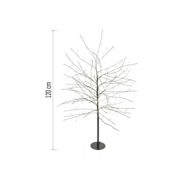 EMOS Vánoční světelný LED strom Bruce 120 cm černý/teplý bílý
