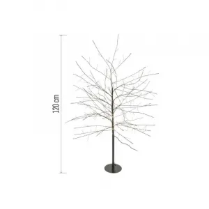 EMOS Vánoční světelný LED strom Bruce 120 cm černý/teplý bílý