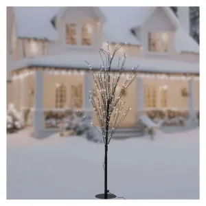 EMOS Vánoční světelný LED strom Bruce 120 cm černý/teplý bílý