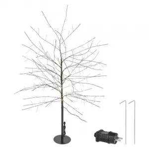EMOS Vánoční světelný LED strom Bruce 120 cm černý/teplý bílý