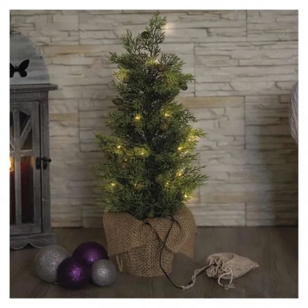 EMOS Vánoční světelný LED stromeček Skyla 50 cm zelený/teplý bílý