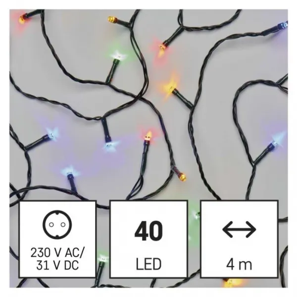 EMOS Vánoční LED světelný řetěz s časovačem Spirit 400 cm vícebarevný