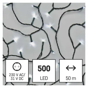 EMOS Vánoční LED světelný řetěz s časovačem Spirit 5000 cm studený bílý