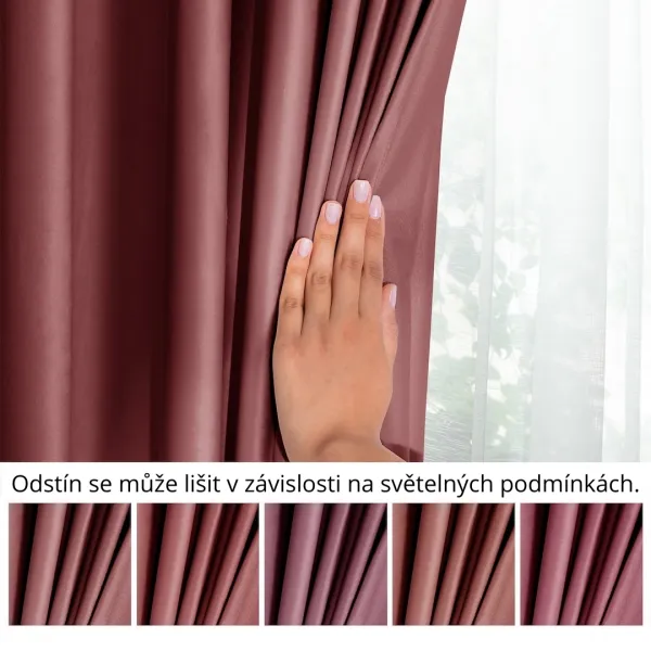 3kraft Záves AmeliaHome Velvet s priechodkami ružový, veľkosť 140x270