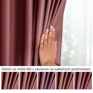 3kraft Záves AmeliaHome Velvet s priechodkami ružový, veľkosť 140x270