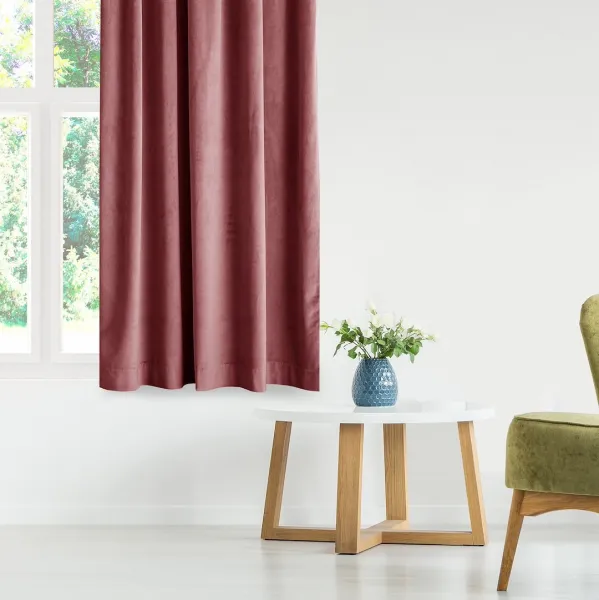 3kraft Záves AmeliaHome Velvet s priechodkami ružový, veľkosť 140x270