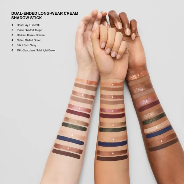 Bobbi Brown Long-Wear Dual-Ended Cream Shadow Stick očné tiene v ceruzke duo odtieň Radiant Rose / Brazen 1.6 g