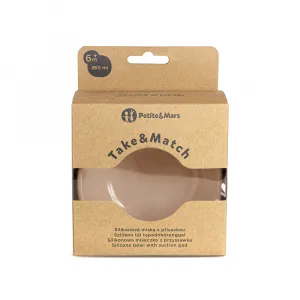 PETITE&MARS Miska silikónová s prísavkou Take&Match Bitter Cocoa 6m+