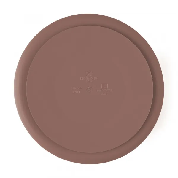 PETITE&MARS Tanierik silikónový deliaci okrúhly Take&Match Velvet Latte 6m+