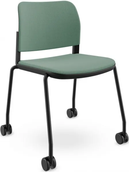 LD SEATING Konferenčná stolička DUO,DU-03-N1,RU60, čierna kostra, čalúnená