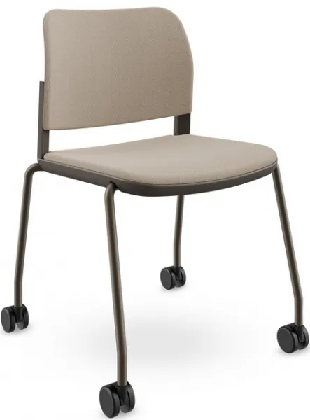 LD SEATING Konferenčná stolička DUO,DU-03-N7,RU60, bronzová kostra, celočalúnená
