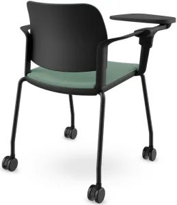LD SEATING Konferenčná stolička DUO,DU-03-N1,RU60, čierna kostra, čalúnená