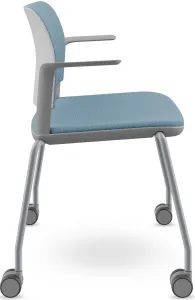 LD SEATING Konferenčná stolička DUO,DU-03-N2,RM60, sivá kostra, celočalúnená