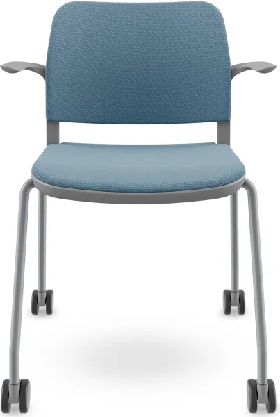 LD SEATING Konferenčná stolička DUO,DU-03-N2,RM60, sivá kostra, celočalúnená