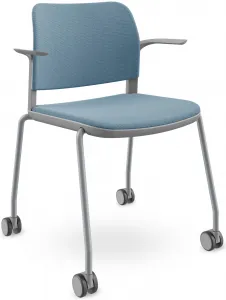 LD SEATING Konferenčná stolička DUO,DU-03-N2,RM60, sivá kostra, celočalúnená