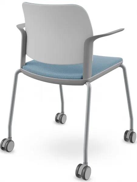 LD SEATING Konferenčná stolička DUO,DU-03-N2,RM60, sivá kostra, celočalúnená