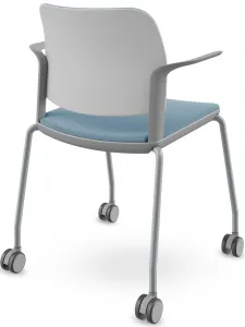 LD SEATING Konferenčná stolička DUO,DU-03-N2,RM60, sivá kostra, celočalúnená