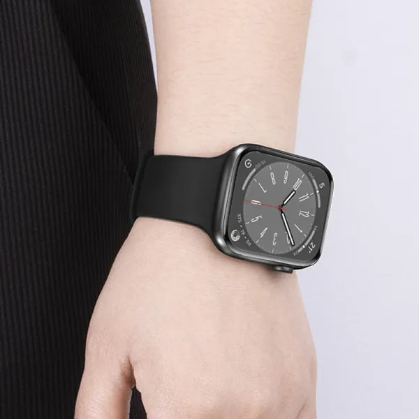 BStrap Smooth Silicone remienok na Apple Watch 42/44/45mm, claret (SAP014C18)