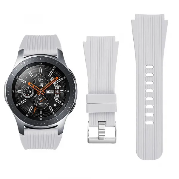 BStrap Silicone Davis remienok na Garmin Vivoactive 4, white (SSG008C0806)