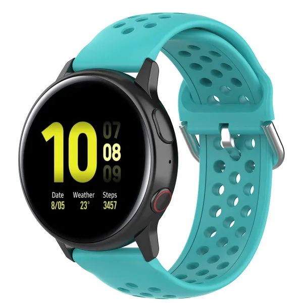 BStrap Silicone Dots remienok na Samsung Galaxy Watch 3 45mm, teal (SSG013C16)