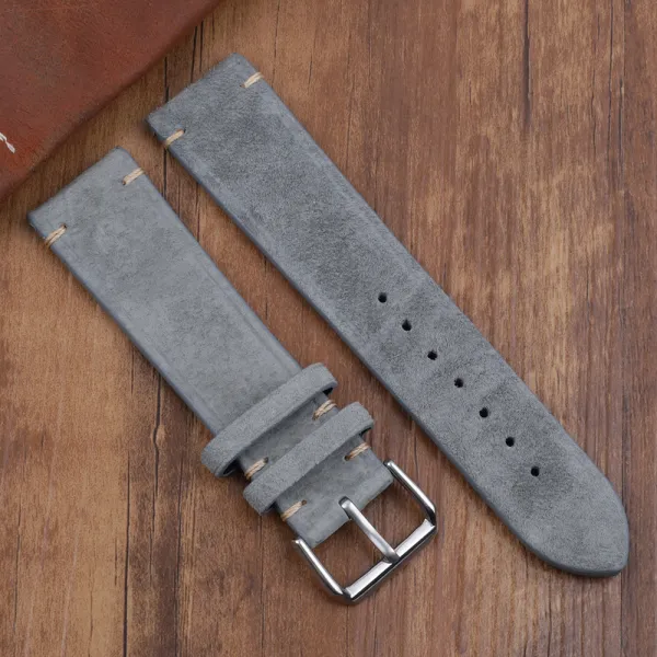 BStrap Suede Leather remienok na Samsung Gear S3, gray (SSG021C01)