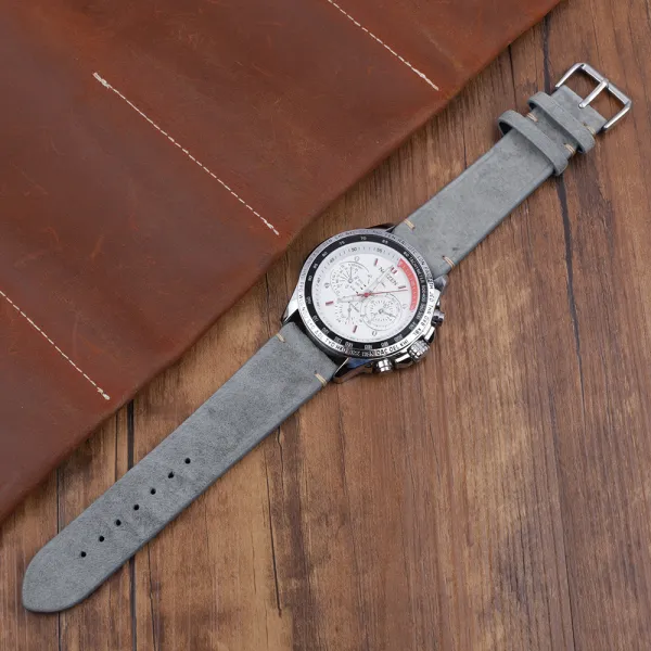 BStrap Suede Leather remienok na Samsung Gear S3, gray (SSG021C01)