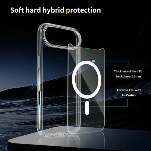 Magsafe Clear obal, iPhone Air, priehľadný