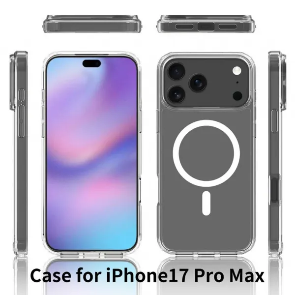 Magsafe Clear obal, iPhone 17 Pro Max, priehľadný
