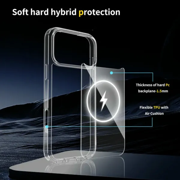 Magsafe Clear obal, iPhone 17 Pro Max, priehľadný