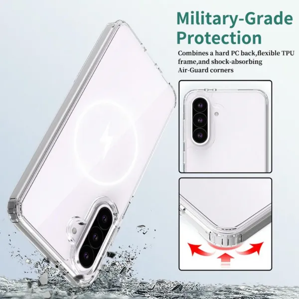 Magsafe Clear obal, Samsung Galaxy A56, priehľadný