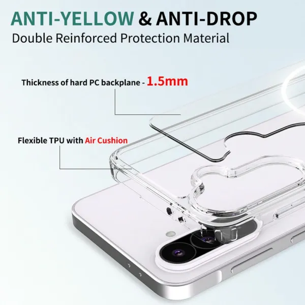 Magsafe Clear obal, Samsung Galaxy A56, priehľadný