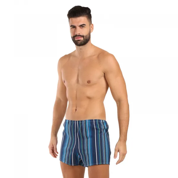 Klasické pánske trenky Foltýn modré prúžky (K60) M, trenírky