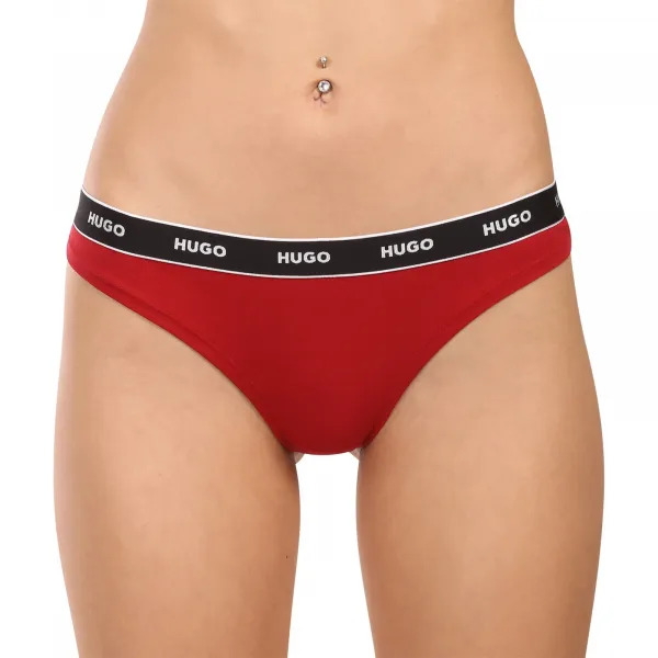 3PACK dámske tangá HUGO viacfarebné (50545680 961) M