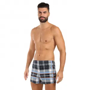 Klasické pánske trenky Foltýn viacfarebné kocky (K61) S, trenírky