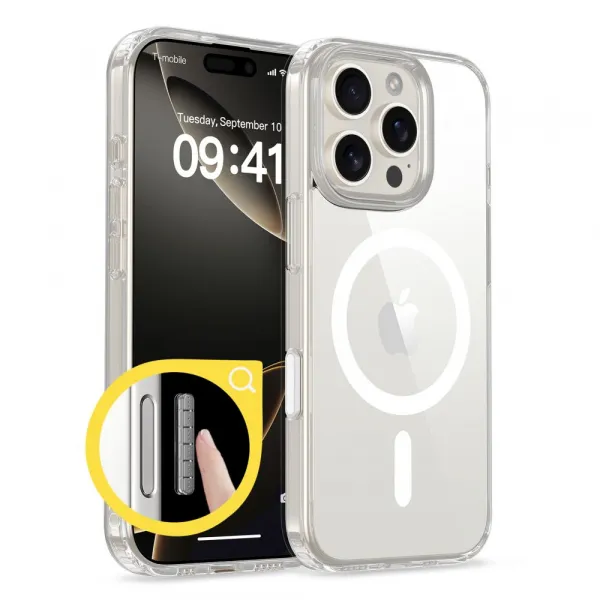 Tech-Protect FlexAir Hybrid CC MagSafe kryt na iPhone 16 Pro Max, priesvitný