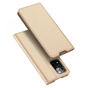 Dux Ducis Skin Pro knižkové kožené puzdro na Poco M4 Pro 5G, zlaté