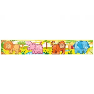 Viga drevené puzzle džungla