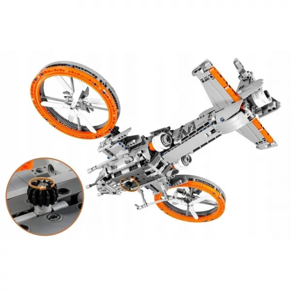 Vrtuľník mechanická stavebnica 817 dielikov