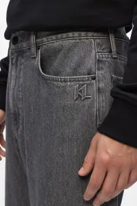 Džínsy Karl Lagerfeld Kl Tapered Jeans Washed Dark Grey