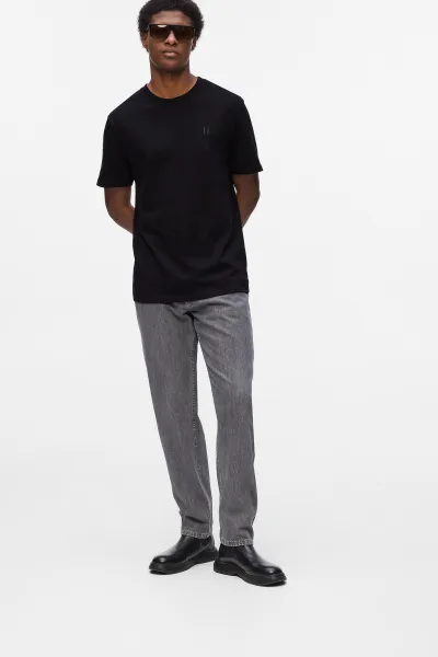 Tričko Karl Lagerfeld Wool Blend Kl T-Shirt Black