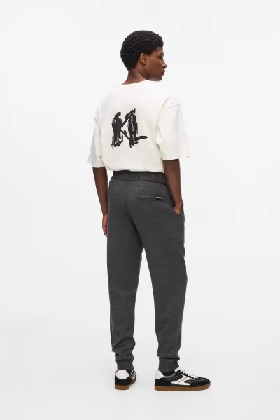 Tepláky Karl Lagerfeld Kameo Knitted Sweatpants Medium Grey Melange