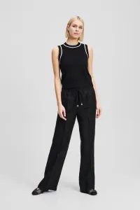 Tepláky Karl Lagerfeld Wide Leg Sweatpants Black