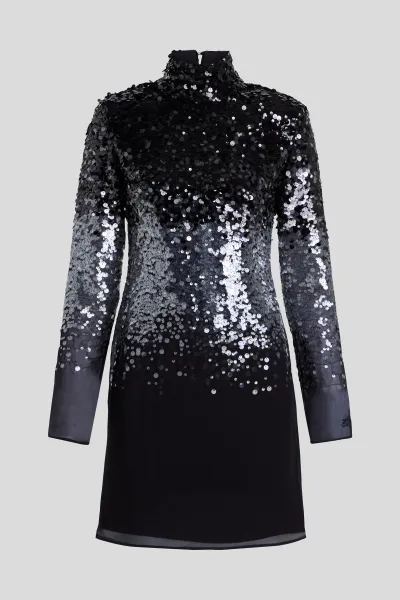 Šaty Karl Lagerfeld Karl Studio Degrade Dress Black