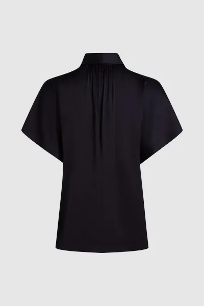 Blúzka Karl Lagerfeld Sleeveless Collar Blouse Black