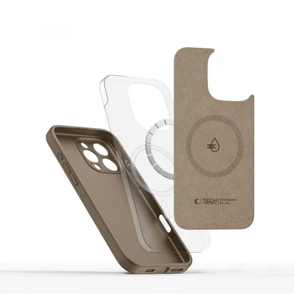 Tech-Protect Liquid Silicone MagSafe kryt na iPhone 16 Pro Max, hnedý
