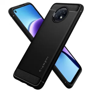 Spigen Rugged Armor silikónový kryt na Xiaomi Redmi Note 9T 5G, čierny (ACS02847)