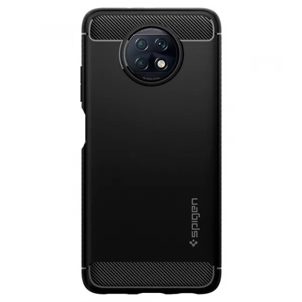 Spigen Rugged Armor silikónový kryt na Xiaomi Redmi Note 9T 5G, čierny (ACS02847)