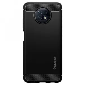 Spigen Rugged Armor silikónový kryt na Xiaomi Redmi Note 9T 5G, čierny (ACS02847)