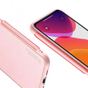 DUX DUCIS Yolo kožený kryt na iPhone 12 Pro Max, ružový